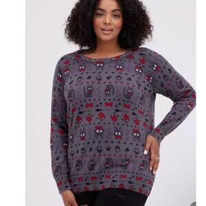 Studio Ghibli Torrid Pullover Sweater Kiki Kittens Cats Size 3 (22-24) Novelty